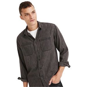 Madewell Denim Easy Fit Long-Sleeve Shirt in Cutler Wash